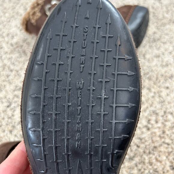 Stuart Weitzman Womens Brown Suede Boots Size 6.5 Fur Lined Buckle Winter - Picture 10 of 10